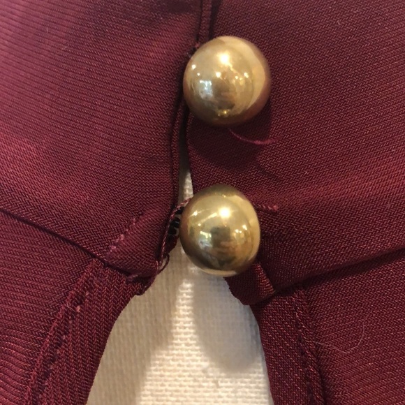 Touch Me burgundy red tassel  shirt 3/4 sleeves back closure SZ 1X - Picture 9 of 11